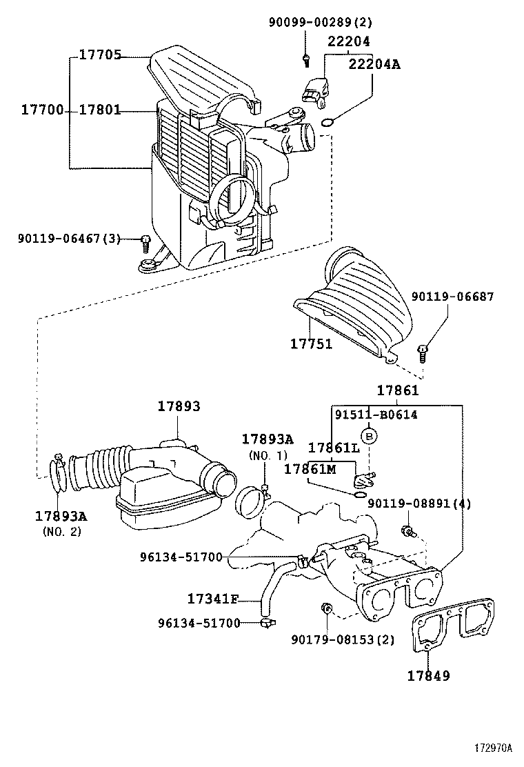 17705-70080 CAP SUB-ASSY, AIR CLEANER product image