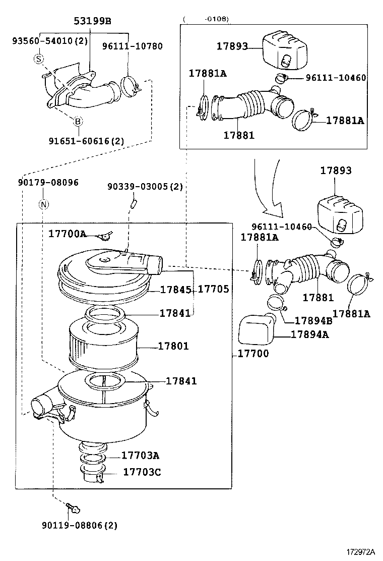 17700-61290 CLEANER ASSY, AIR product image