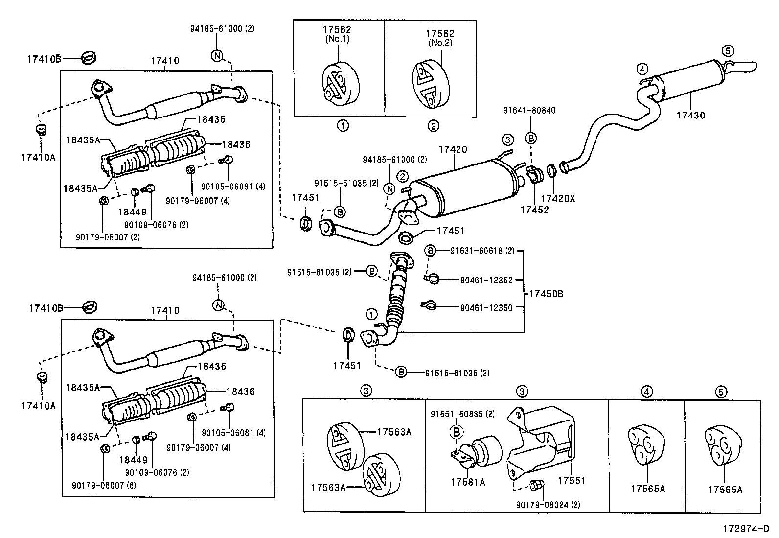17403-17160 PIPE ASSY, EXHAUST, CENTER product image