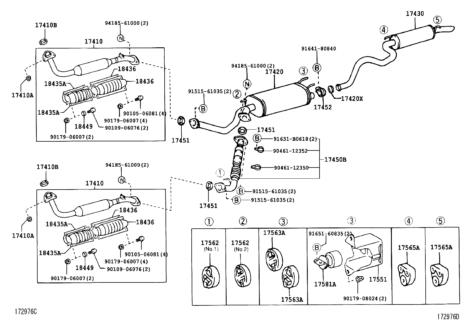 17405-17230 PIPE ASSY, EXHAUST, TAIL product image