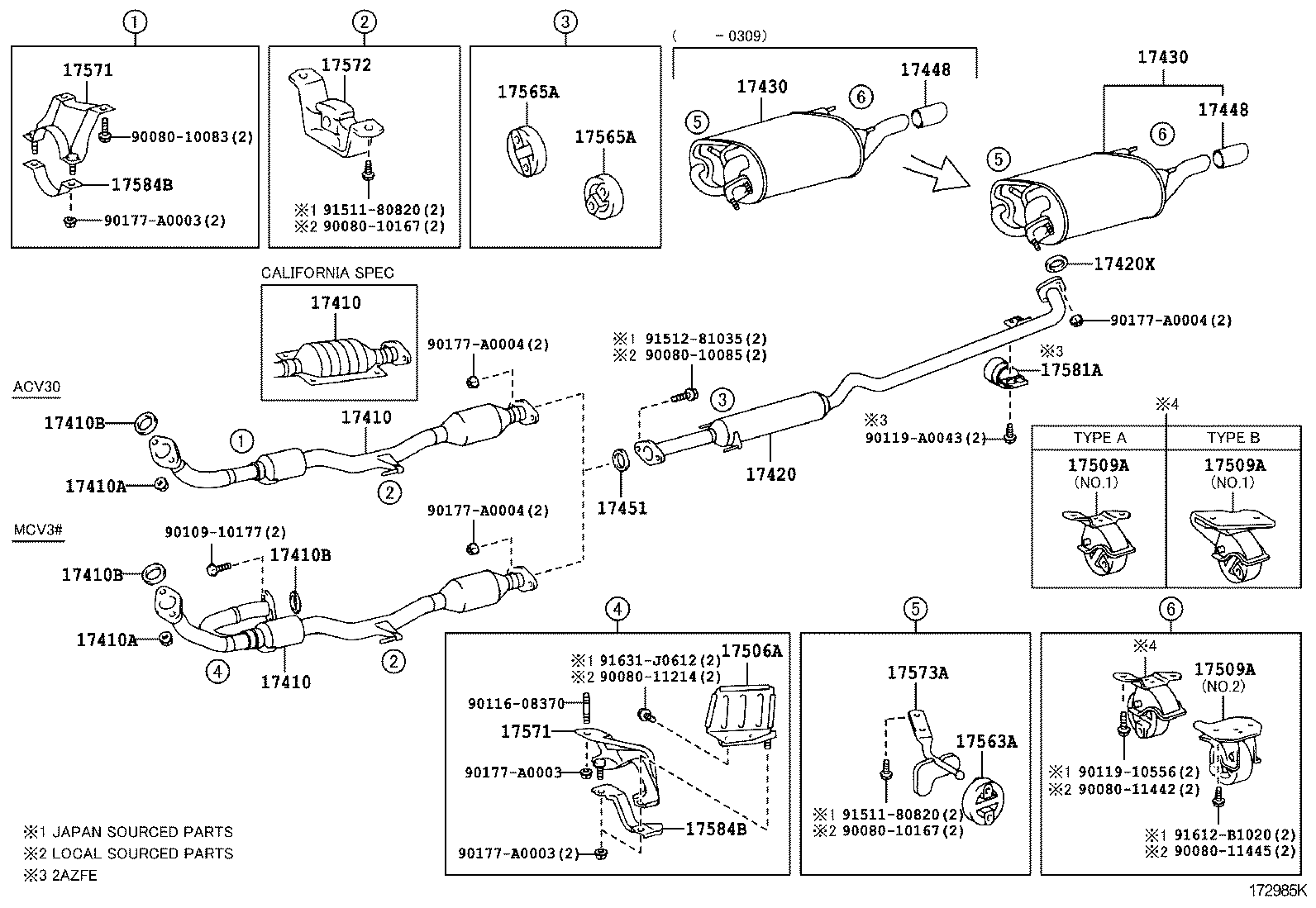 17430-0H121 PIPE ASSY, EXHAUST, TAIL product image