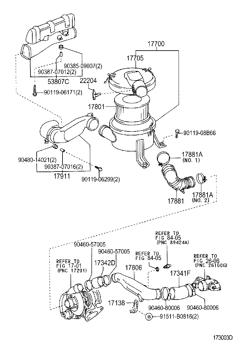 17138-54010 STAY, INTAKE PIPE OR HOSE product image