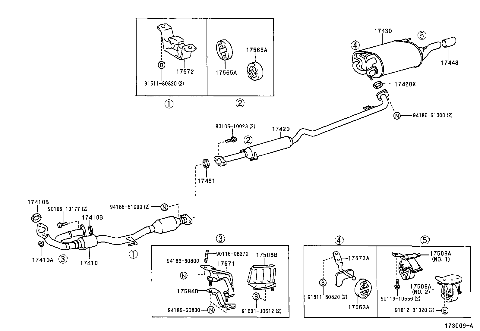 17430-20140 PIPE ASSY, EXHAUST, TAIL product image