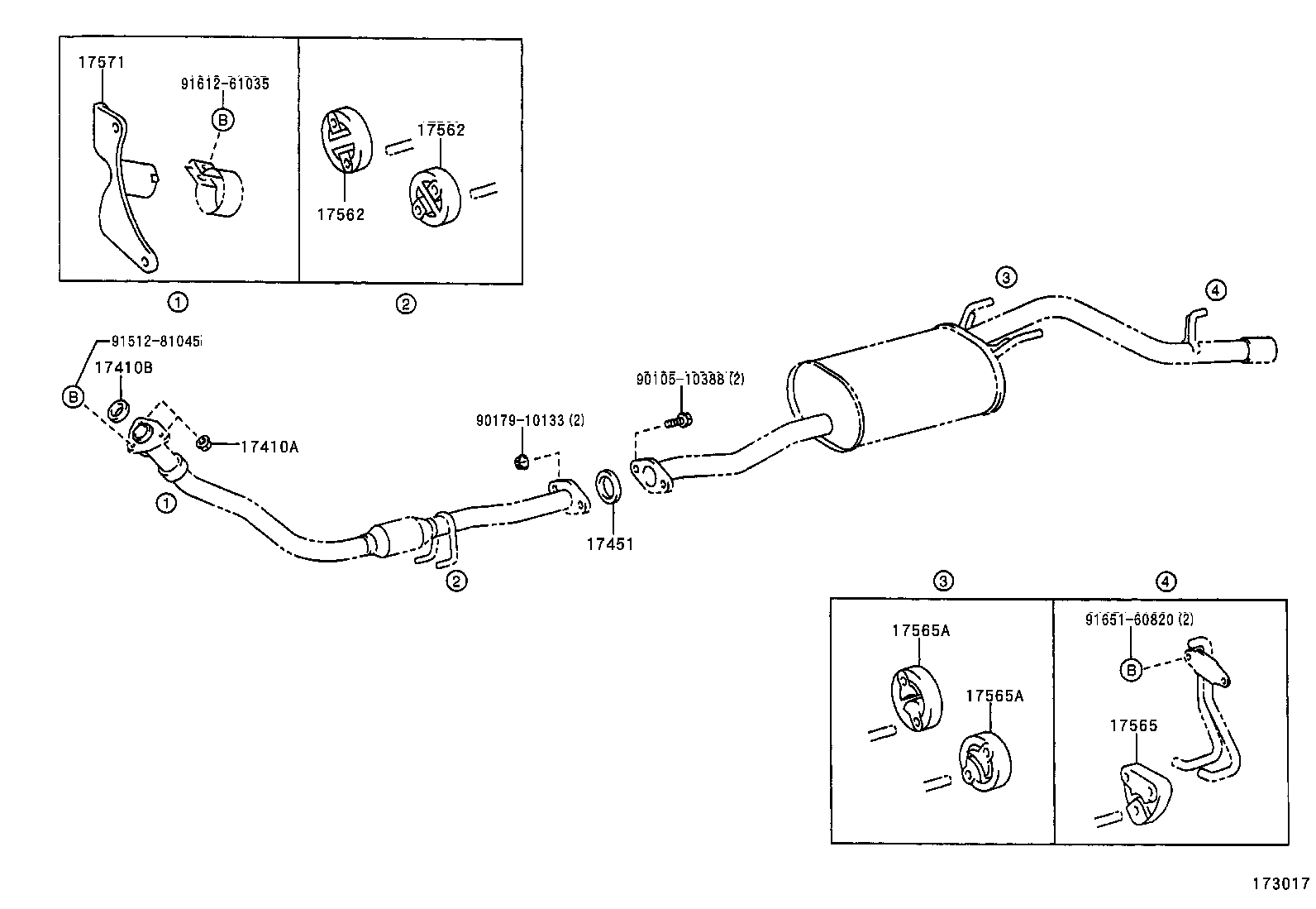 17430-3D201 PIPE ASSY, EXHAUST, TAIL product image