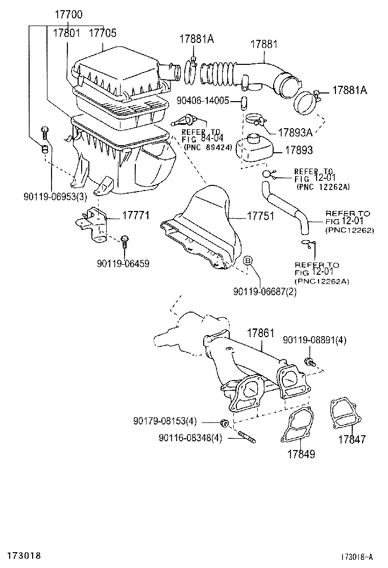17860-46180 CONNECTOR, INTAKE AIR product image