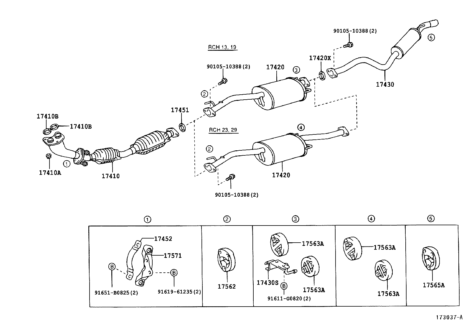 17430-30020 PIPE ASSY, EXHAUST, TAIL product image