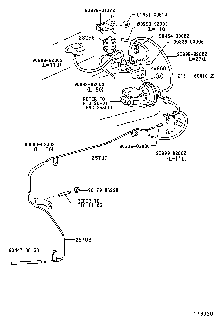 23827-75200 HOSE, FUEL VAPOR FEED, NO.2 product image