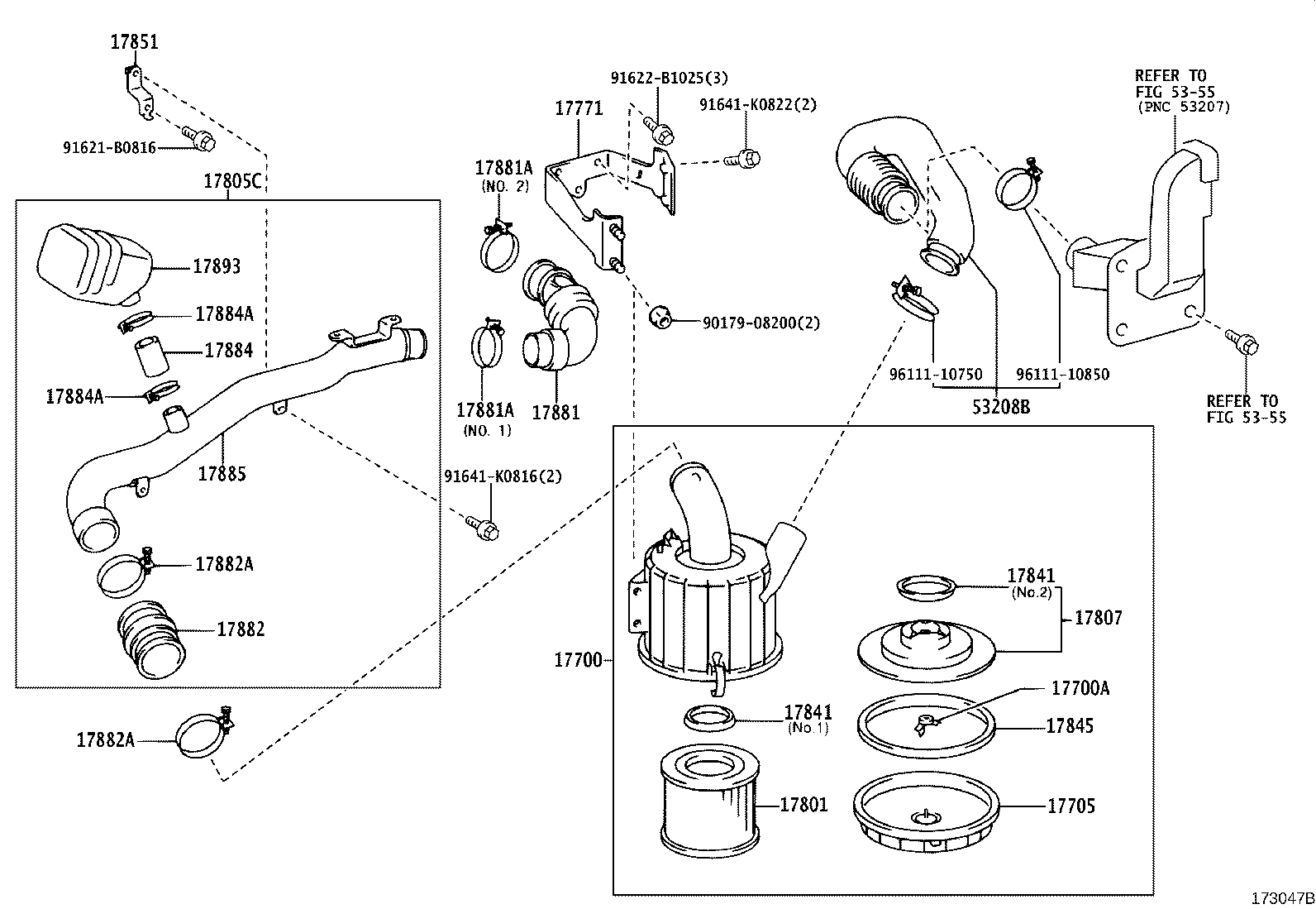 17113-78370 PIPE, INTAKE, NO.2 product image