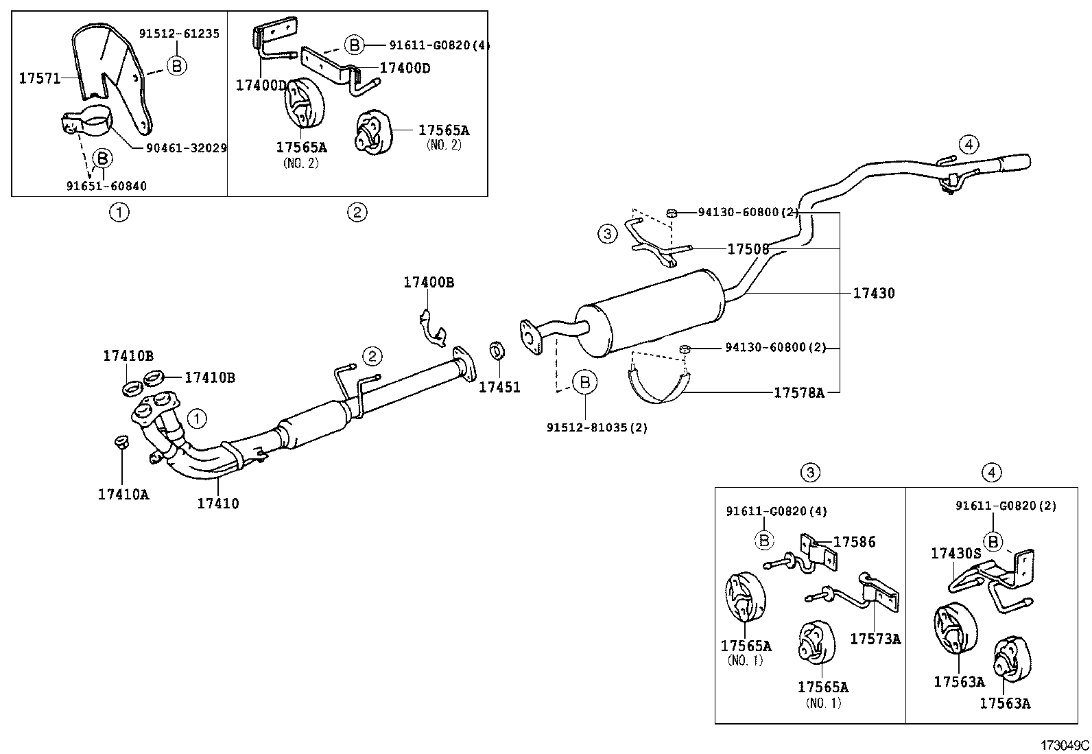 17430-5D151 PIPE ASSY, EXHAUST, TAIL product image