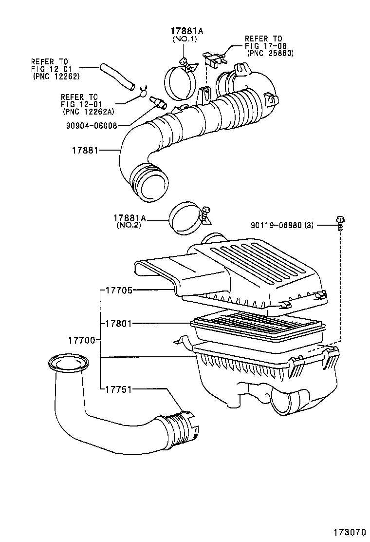 17080-22010 CLEANER ASSY, AIR product image