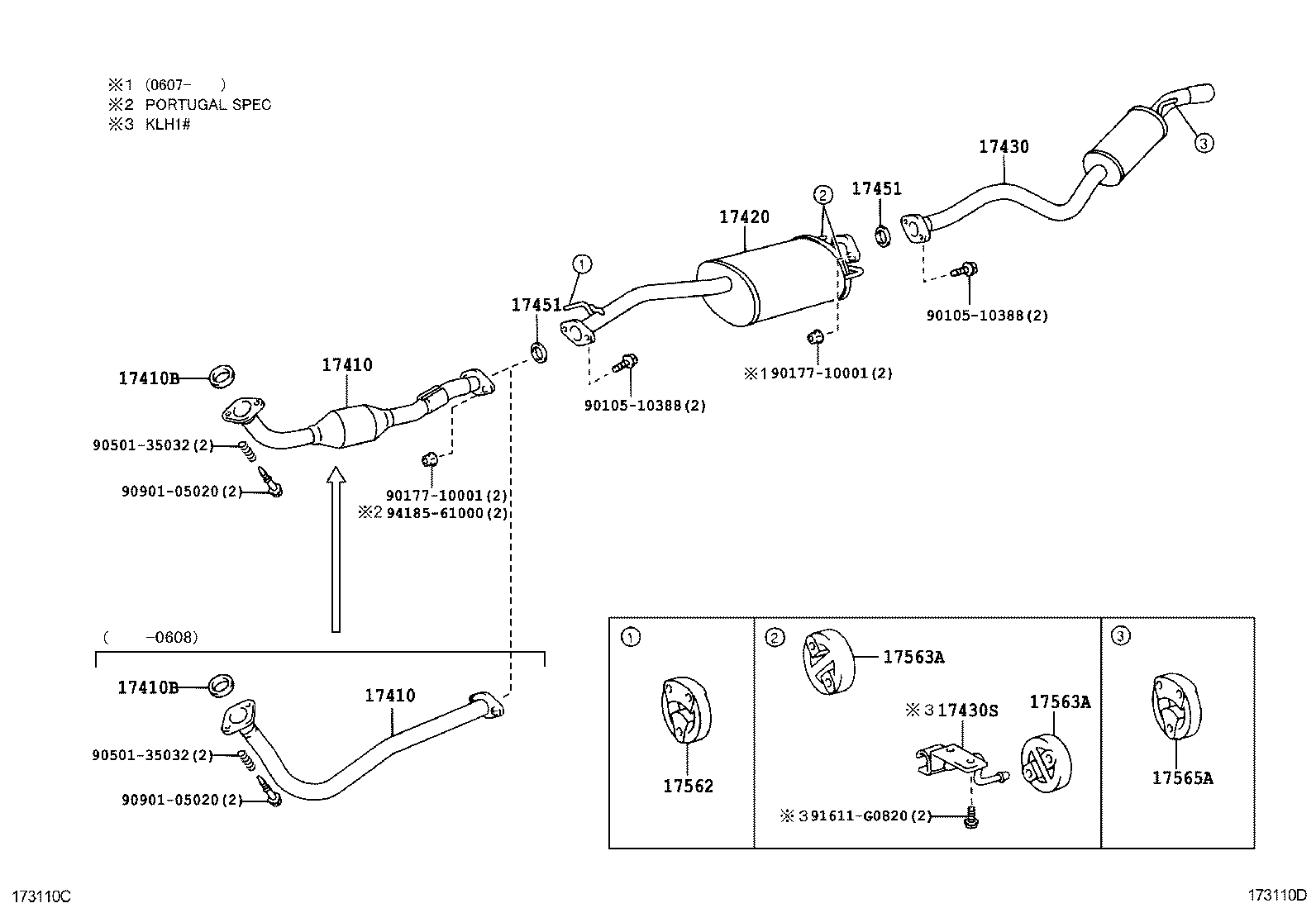 17430-30020 PIPE ASSY, EXHAUST, TAIL product image