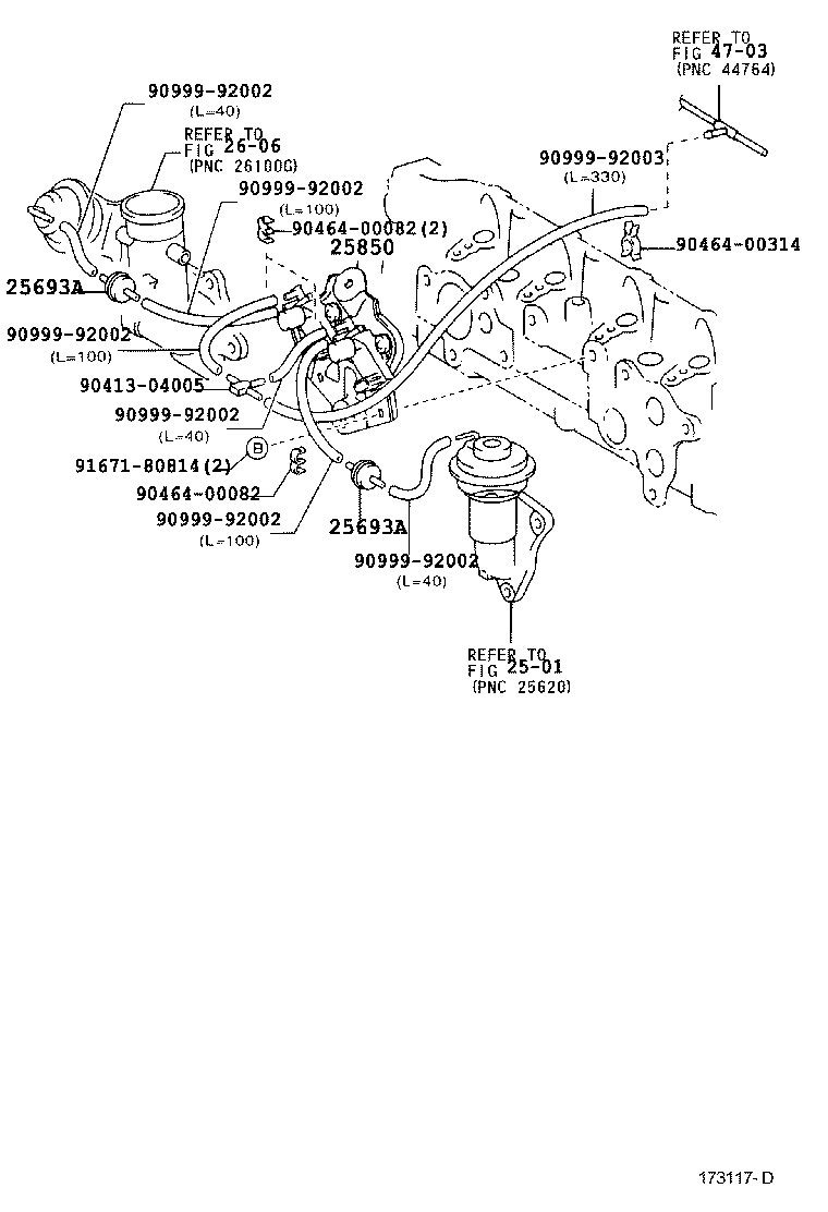 95328-07036 HOSE, FUEL VAPOR FEED, NO.1 product image