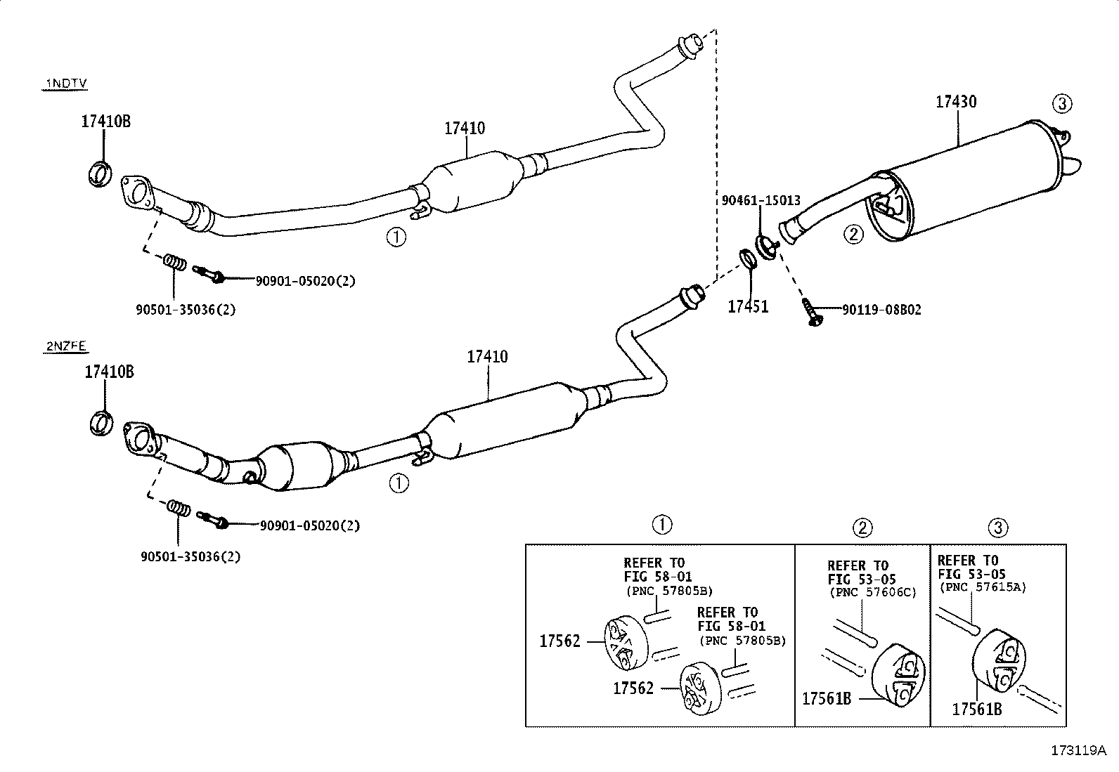 17430-23020 PIPE ASSY, EXHAUST, TAIL product image