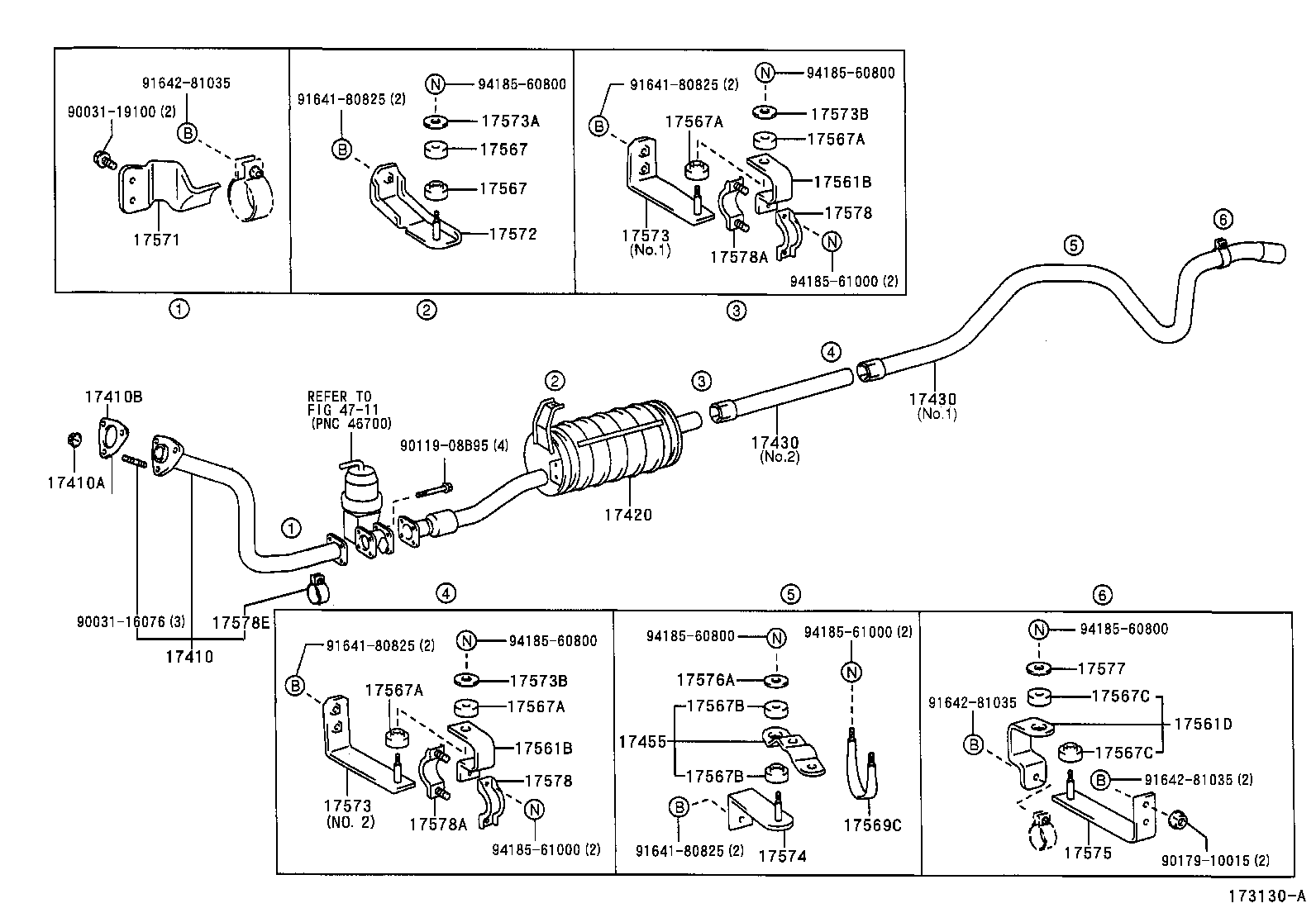 17405-58720 PIPE ASSY, EXHAUST, TAIL product image