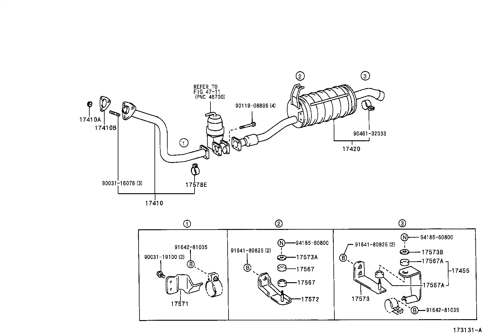 17405-58720 PIPE ASSY, EXHAUST, TAIL product image