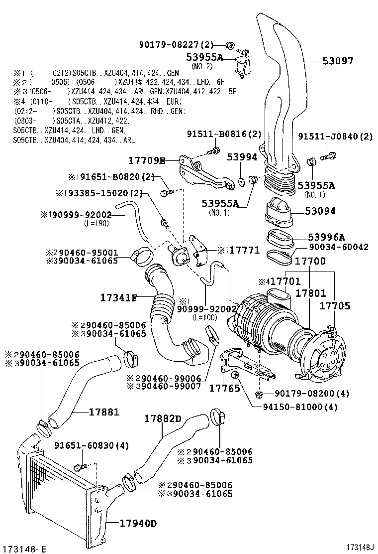 17030-58010 HOSE, AIR, NO.1 product image