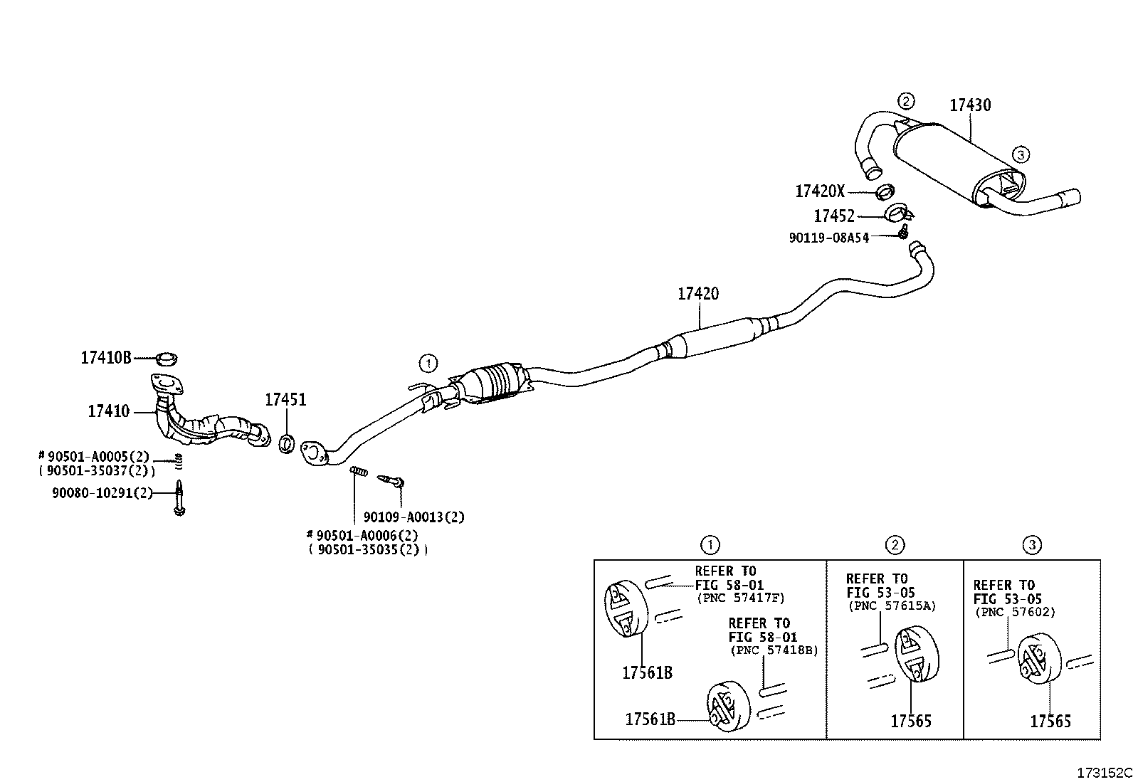 17430-0D250 PIPE ASSY, EXHAUST, TAIL product image