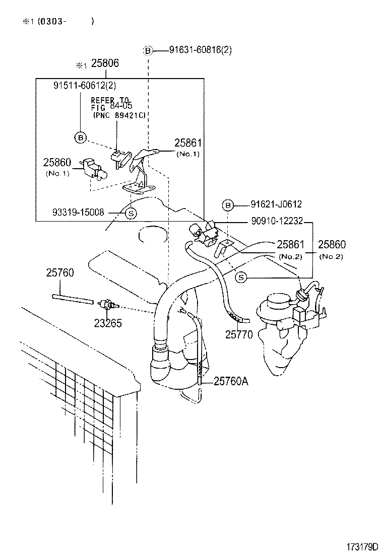 23826-21030 HOSE, FUEL VAPOR FEED, NO.1 product image