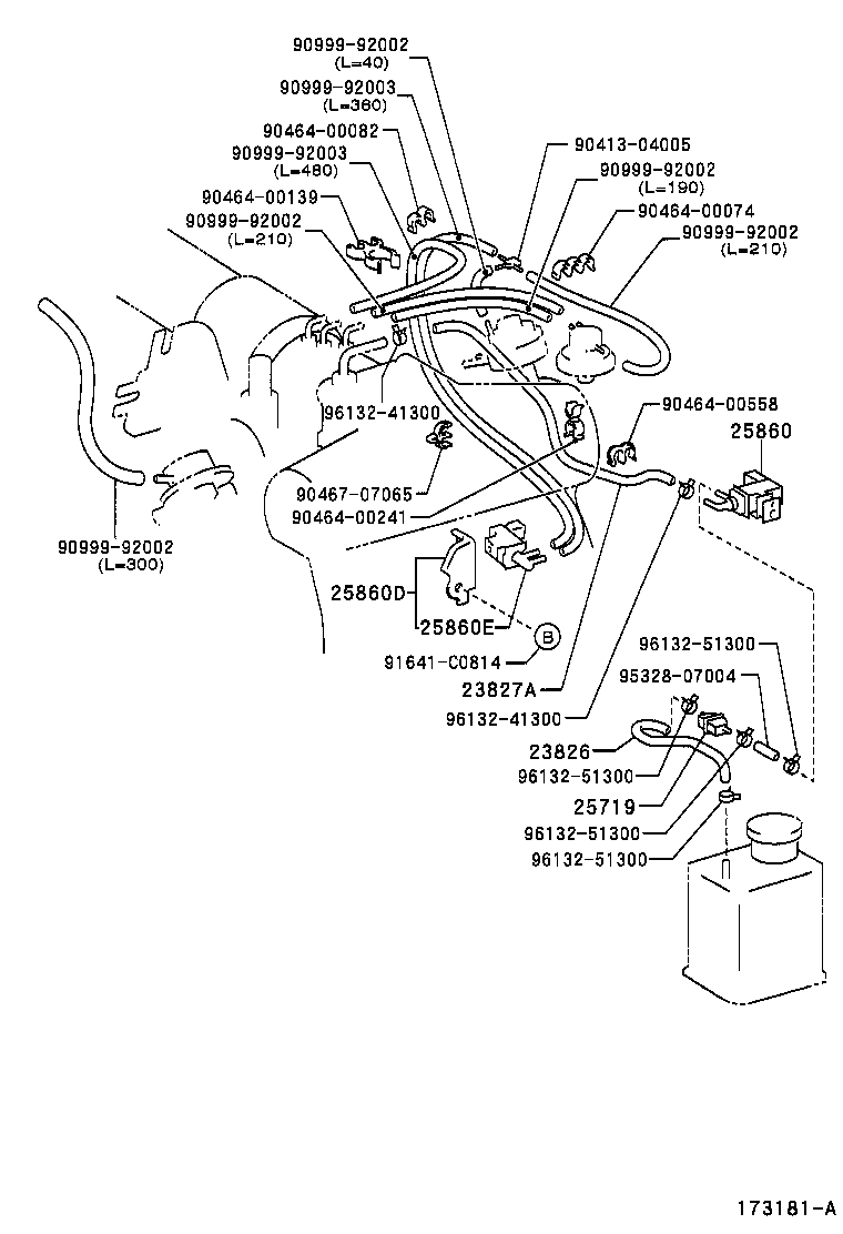 23827-75200 HOSE, FUEL VAPOR FEED, NO.2 product image