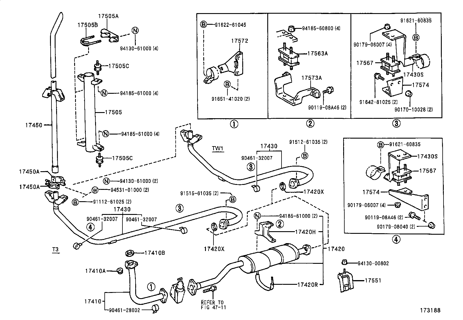 17430-58801 PIPE ASSY, EXHAUST, TAIL product image