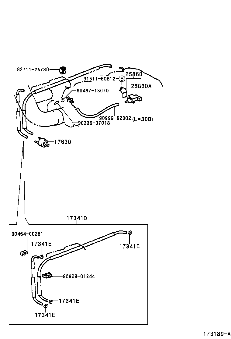 25860-17070 VALVE ASSY, VACUUM SWITCHING, NO.1 product image