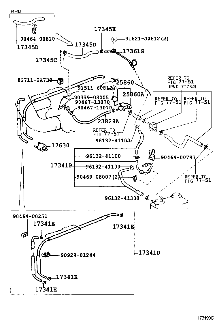 25860-17070 VALVE ASSY, VACUUM SWITCHING, NO.1 product image
