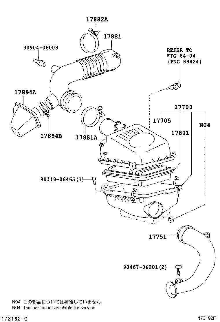 17700-28110 CLEANER ASSY, AIR product image