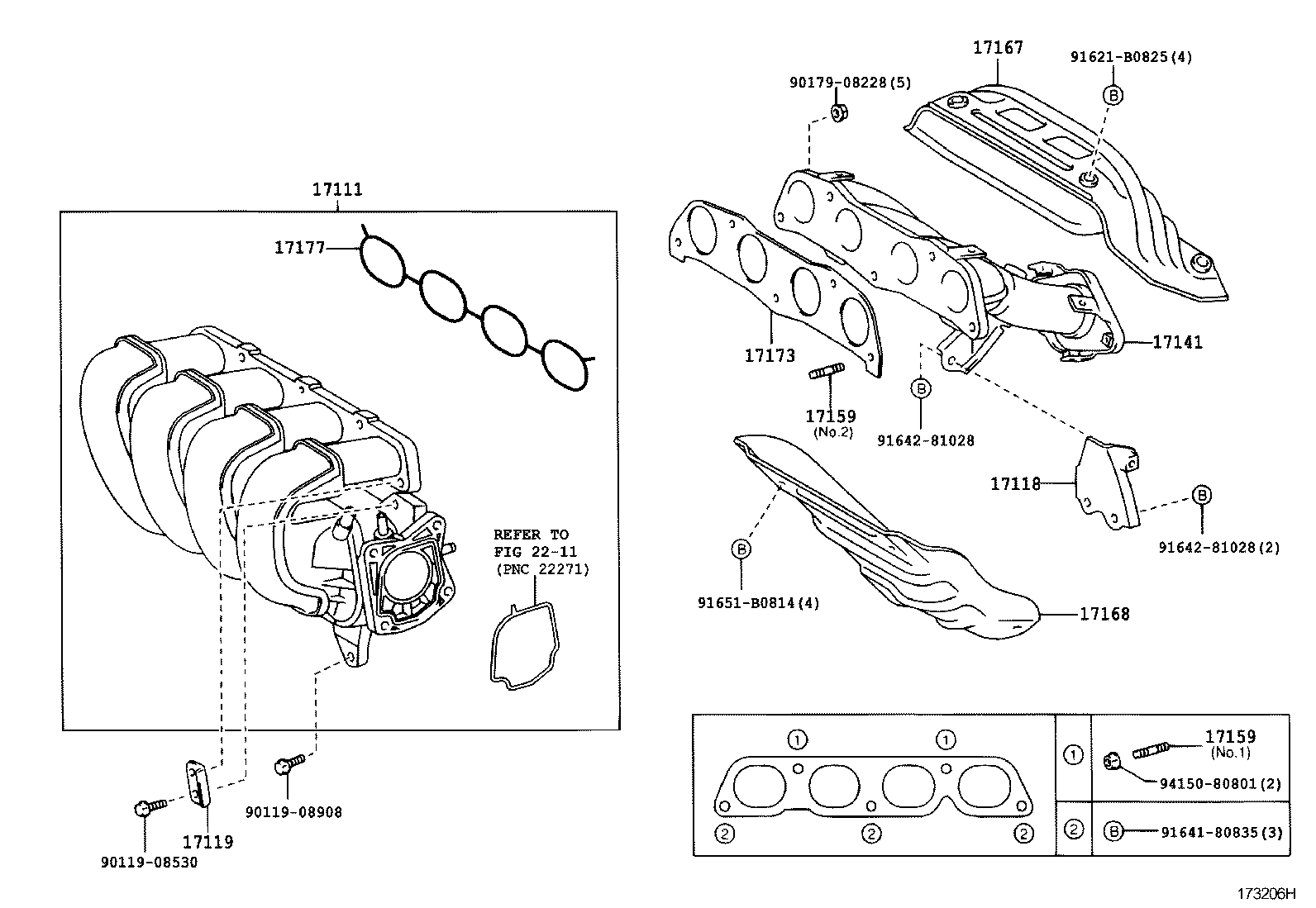 25586-28060 INSULATOR, MANIFOLD CONVERTER, NO.1 product image