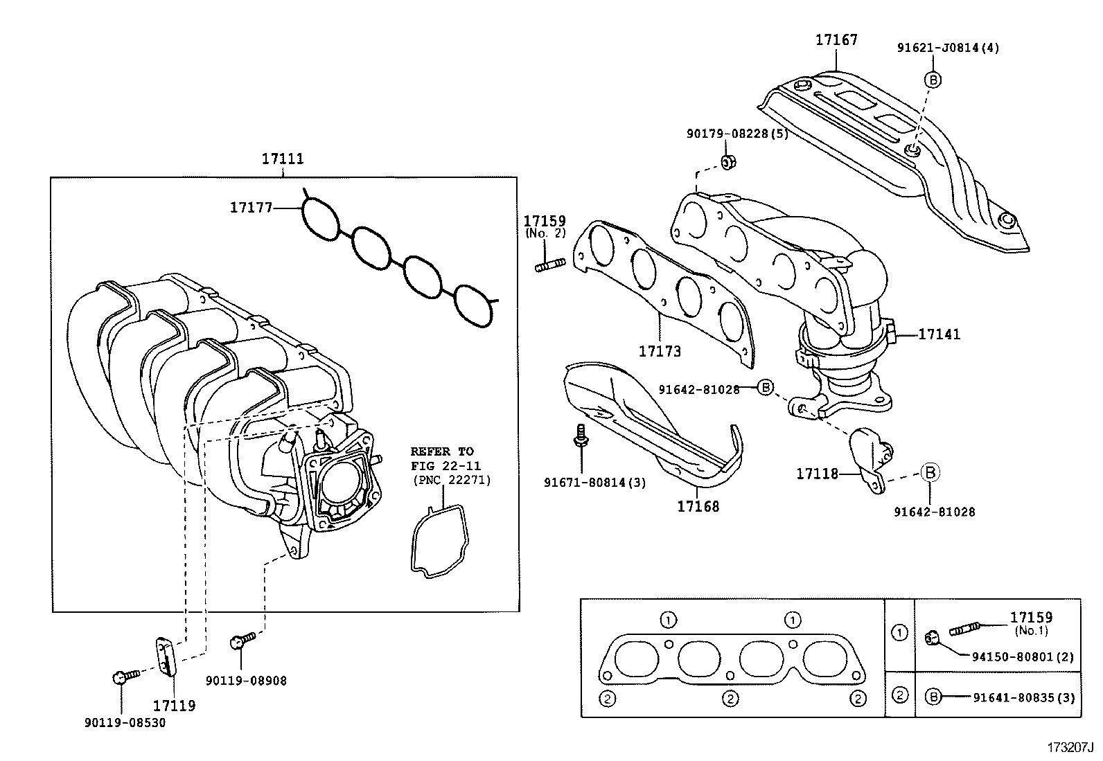 25586-28060 INSULATOR, MANIFOLD CONVERTER, NO.1 product image