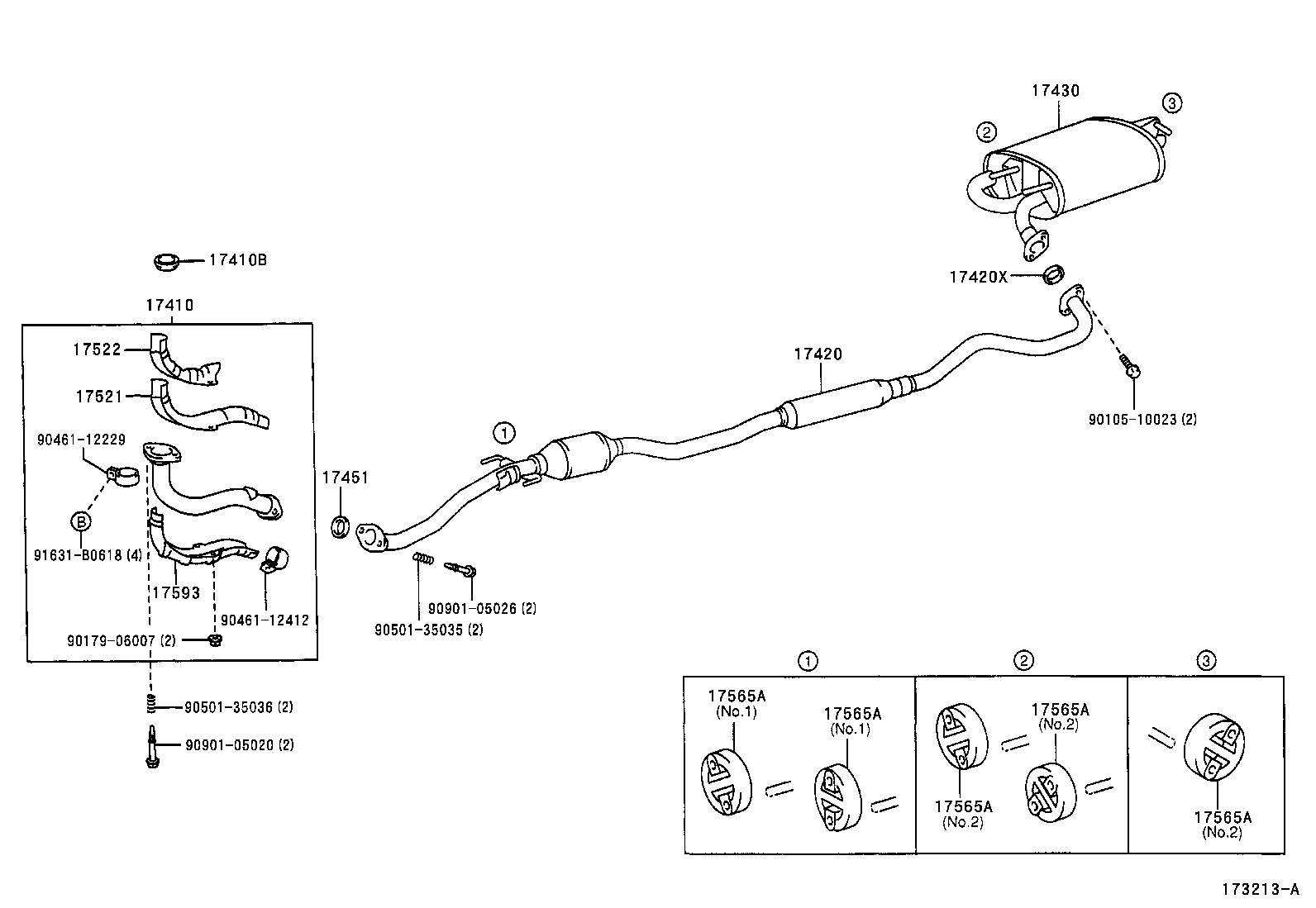 17430-28320 PIPE ASSY, EXHAUST, TAIL product image