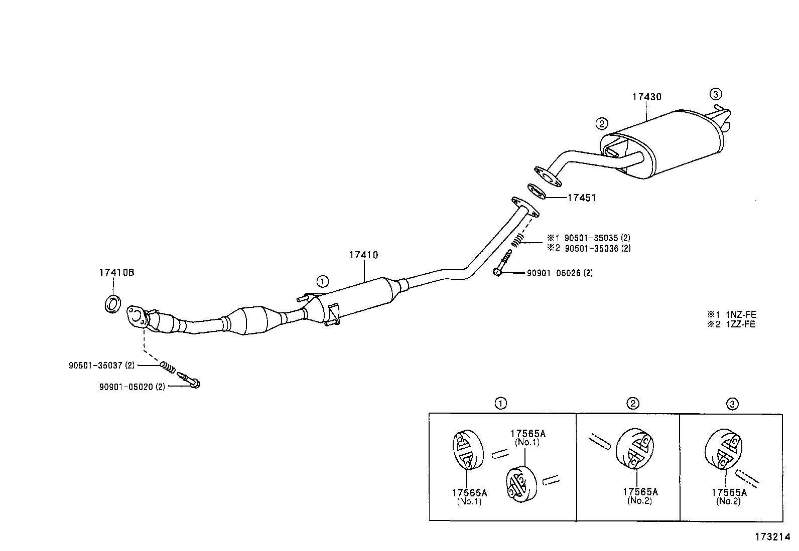 17430-28320 PIPE ASSY, EXHAUST, TAIL product image