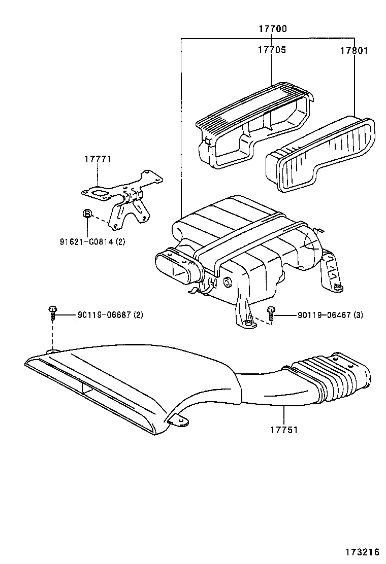 17705-70080 CAP SUB-ASSY, AIR CLEANER product image