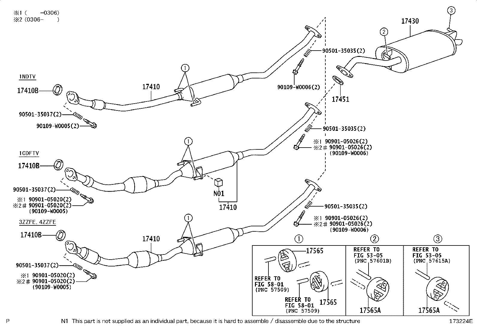 17430-0G040 PIPE ASSY, EXHAUST, TAIL product image
