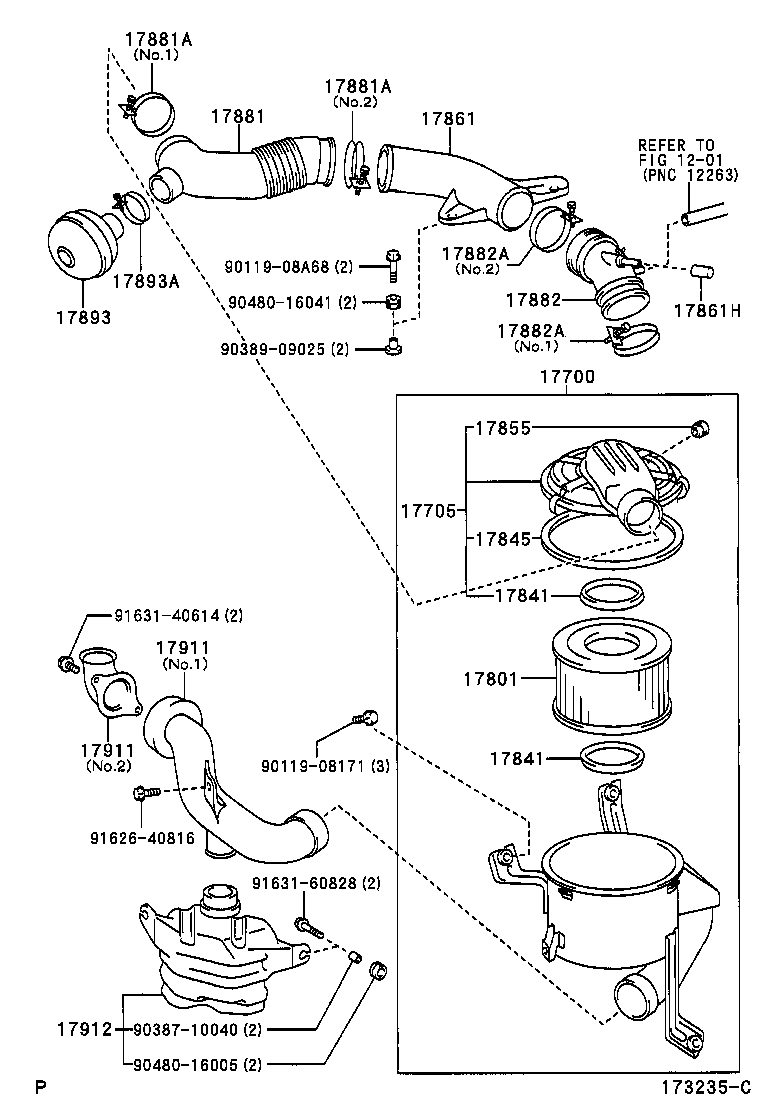 52810-0B060 DUCT, COOL AIR INTAKE, NO.1 product image
