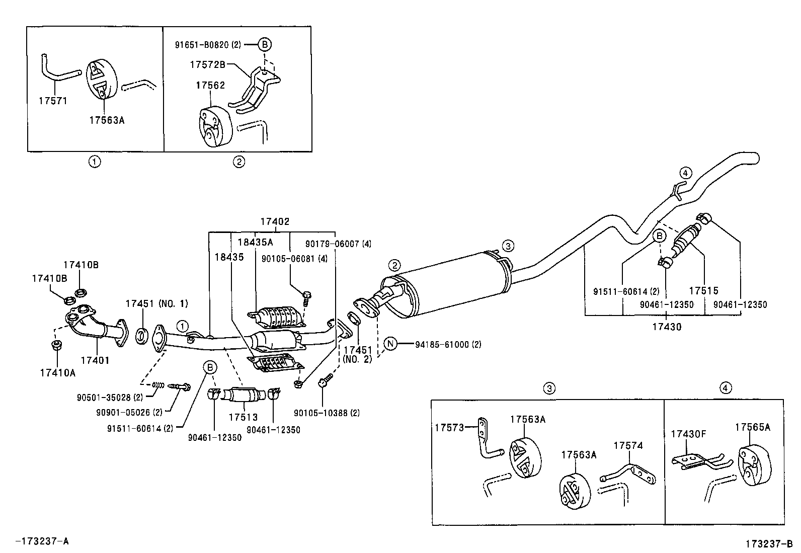 17430-0C091 PIPE ASSY, EXHAUST, TAIL product image