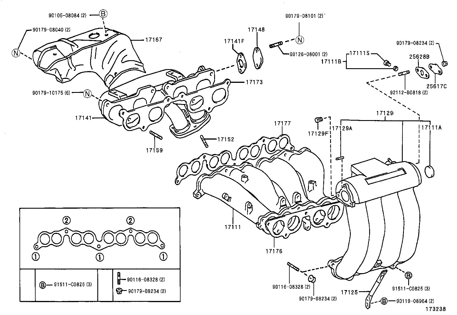 17118-0L010 STAY, MANIFOLD, NO.2 product image