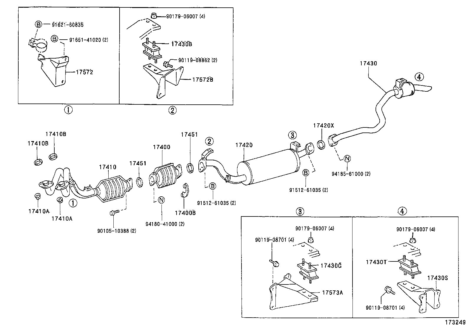 17405-61290 PIPE ASSY, EXHAUST, TAIL product image