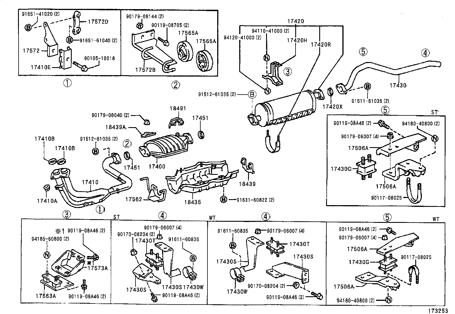 17420-73080 PIPE ASSY, EXHAUST, CENTER product image