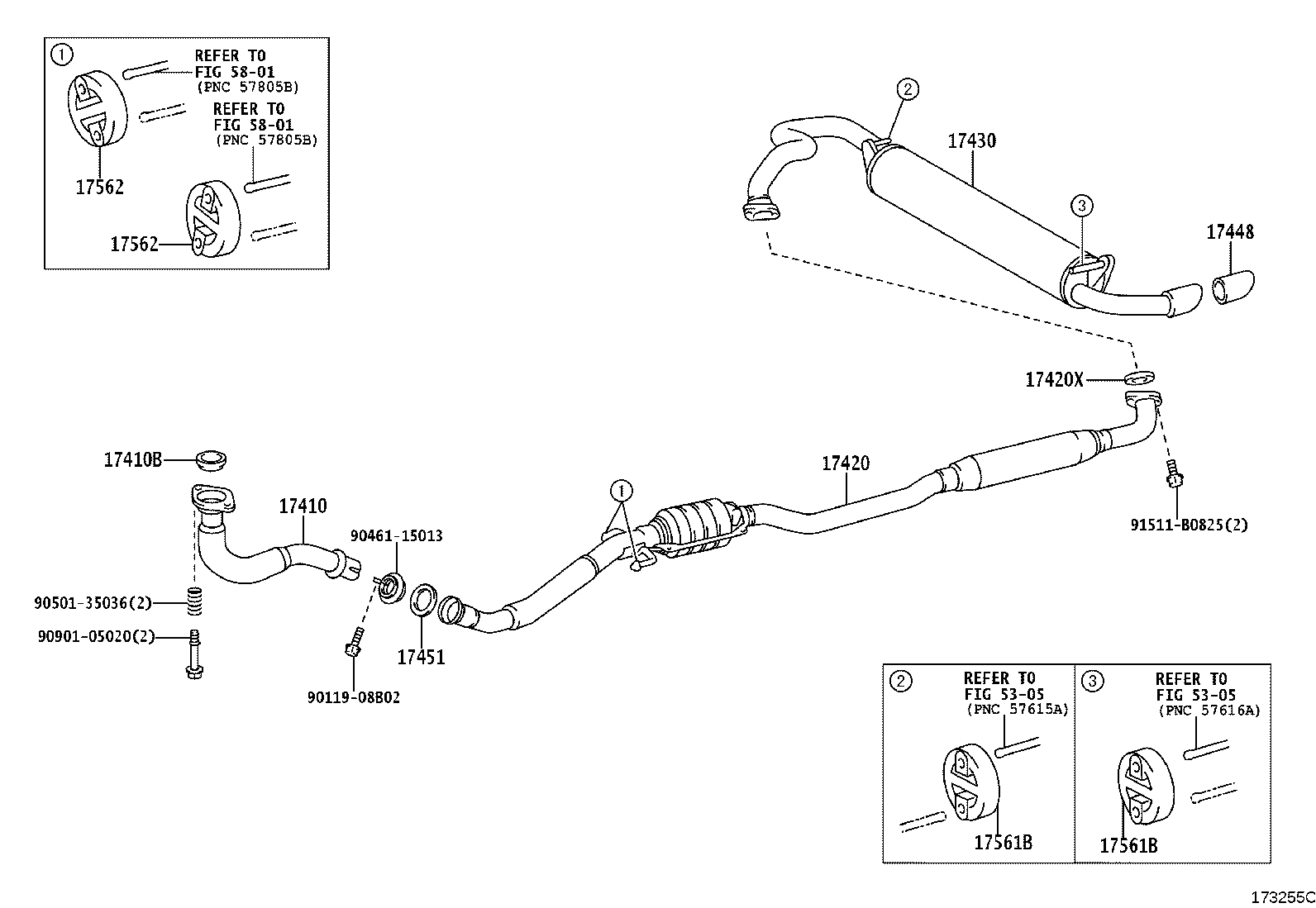 17430-21590 PIPE ASSY, EXHAUST, TAIL product image