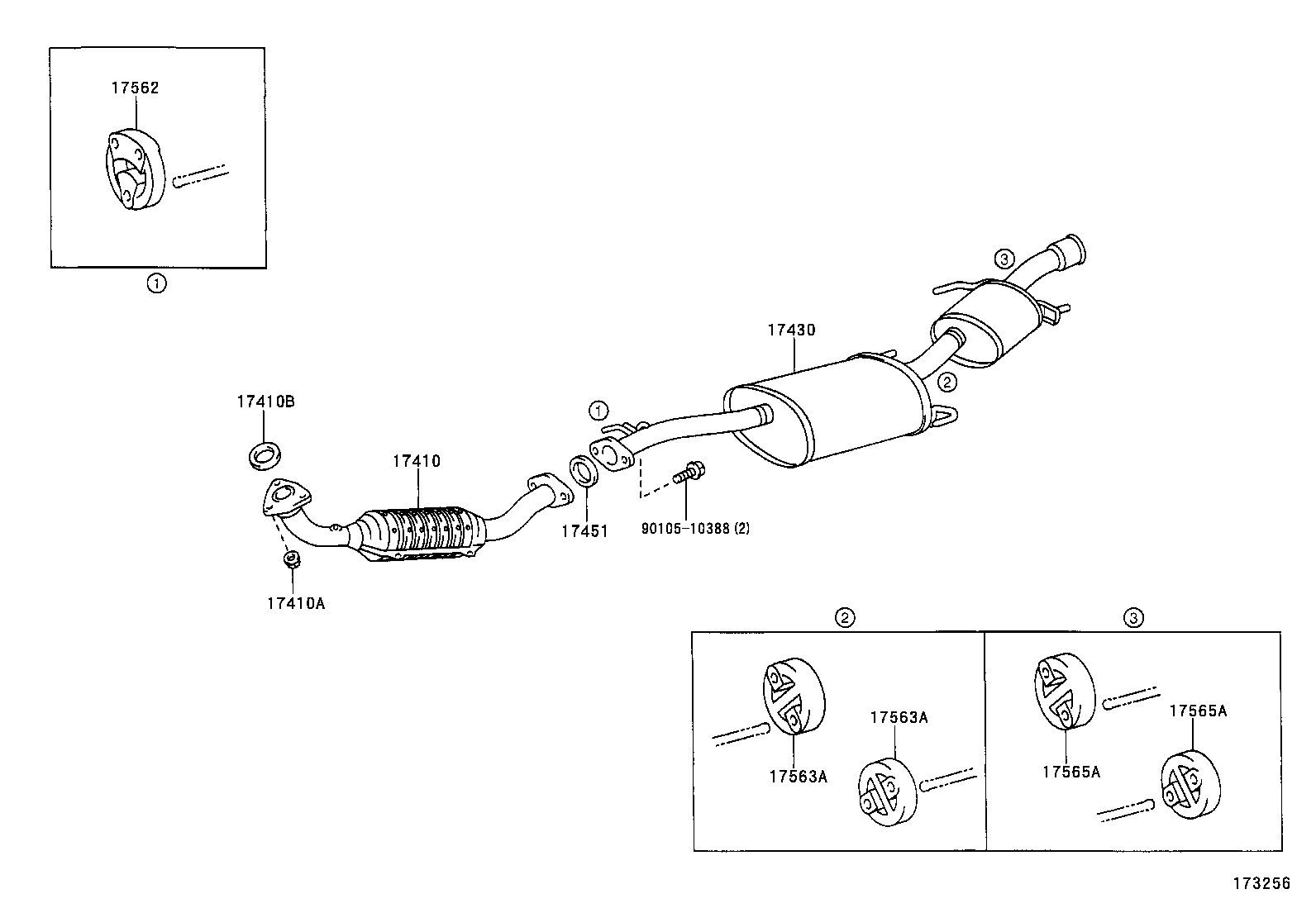 17430-62280 PIPE ASSY, EXHAUST, TAIL product image