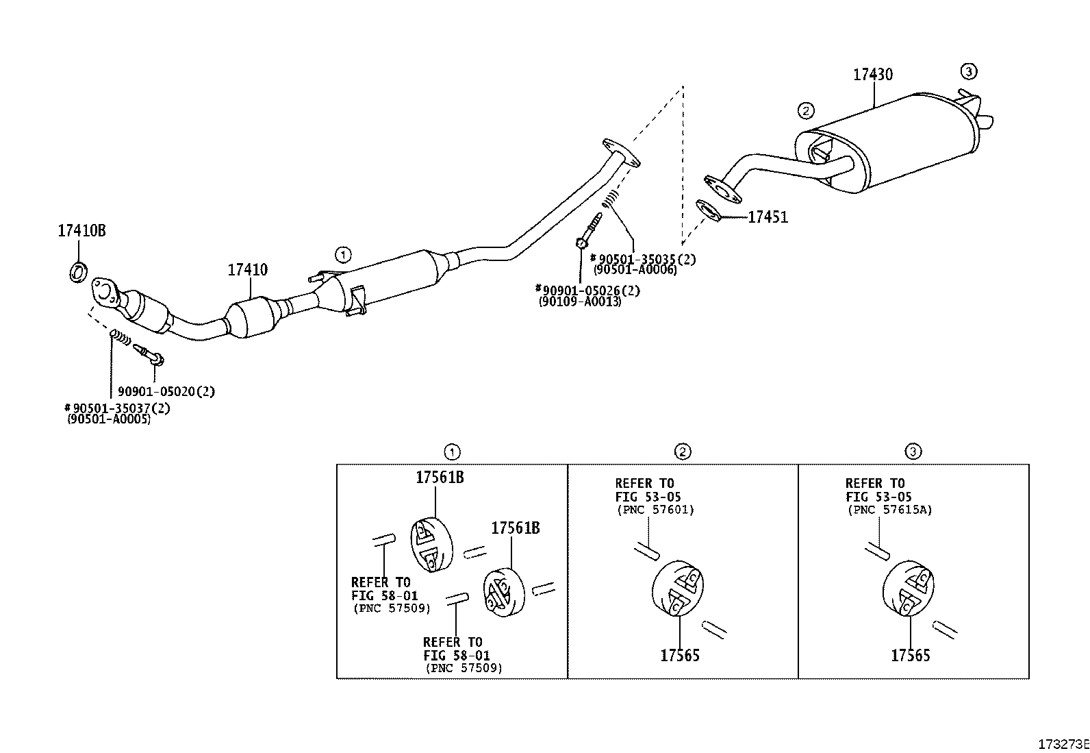 17430-22350 PIPE ASSY, EXHAUST, TAIL product image