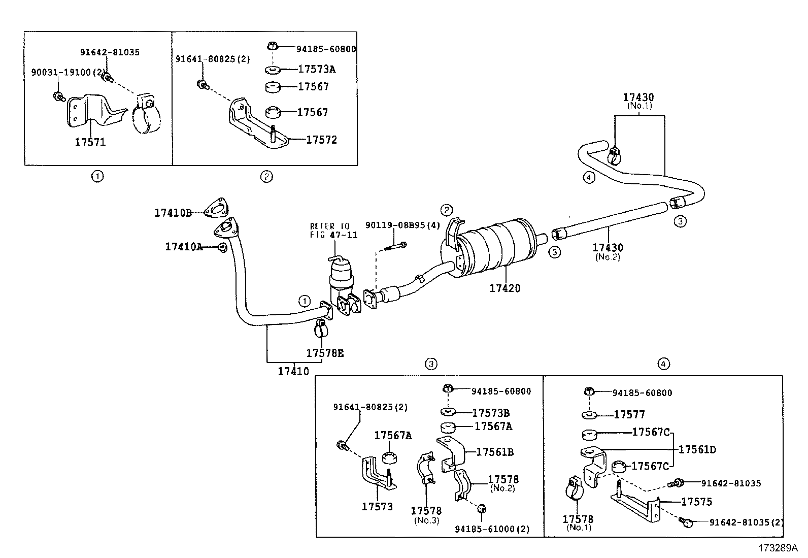 17405-78230 PIPE ASSY, EXHAUST, TAIL product image