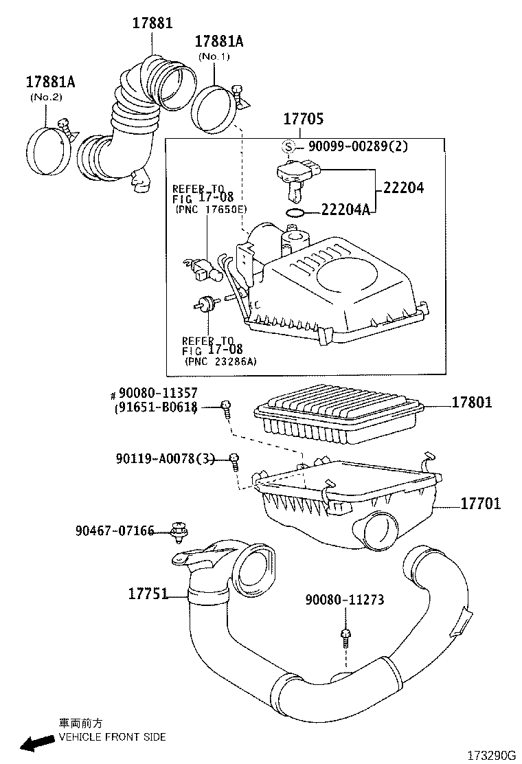 22204-0D030 METER SUB-ASSY, INTAKE AIR FLOW product image