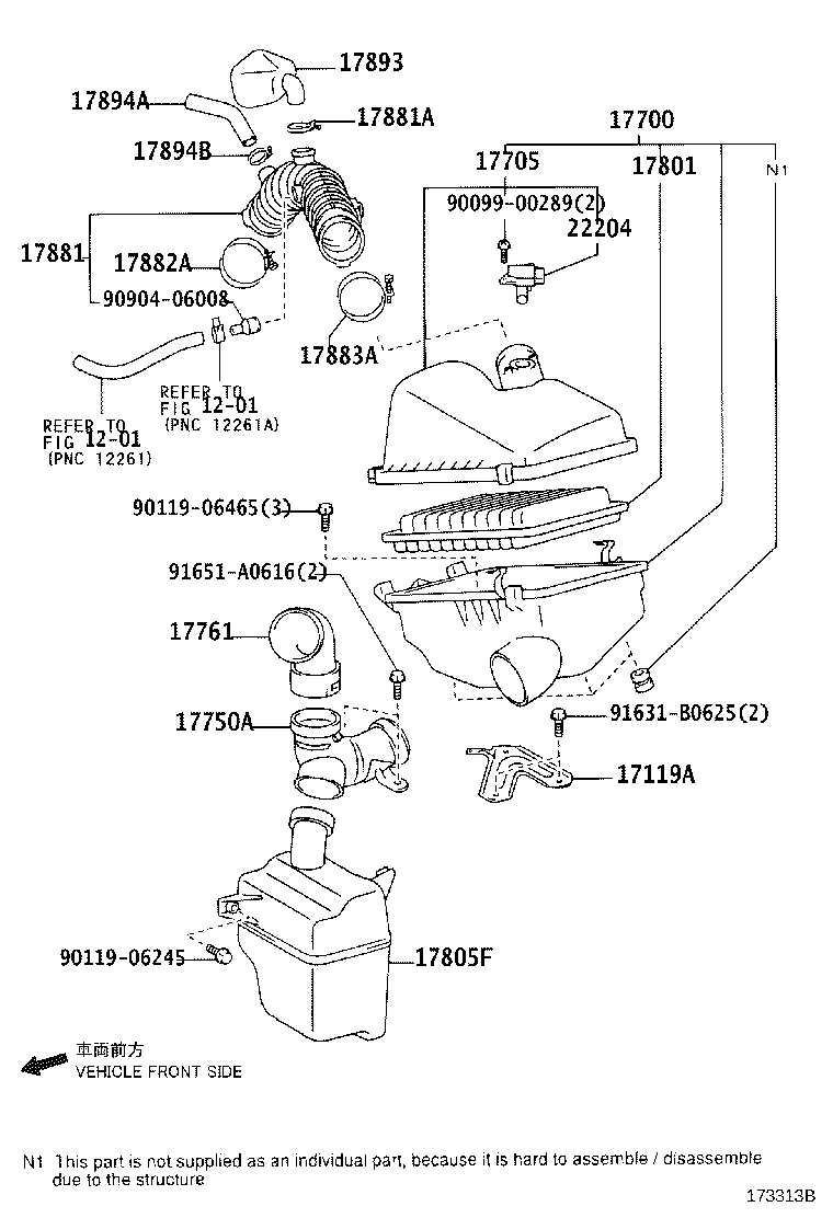 17705-0H060 CAP SUB-ASSY, AIR CLEANER product image
