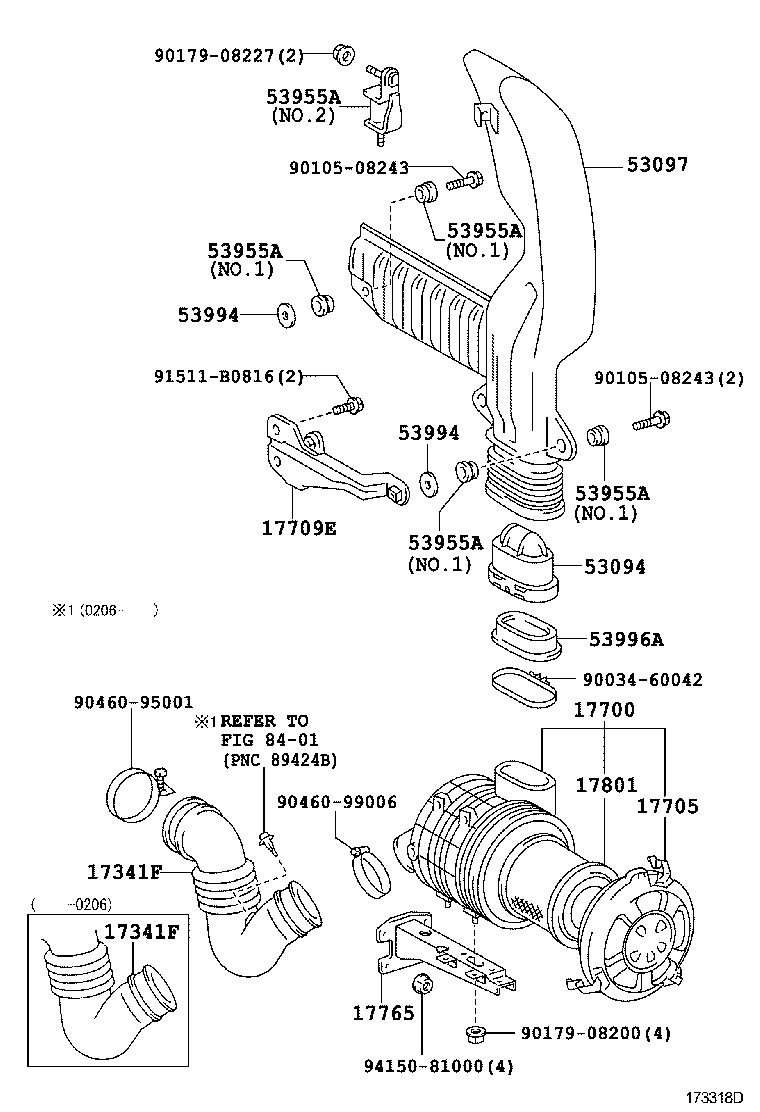 90034-61065 CLAMP OR CLIP(FOR AIR HOSE, NO.1) product image