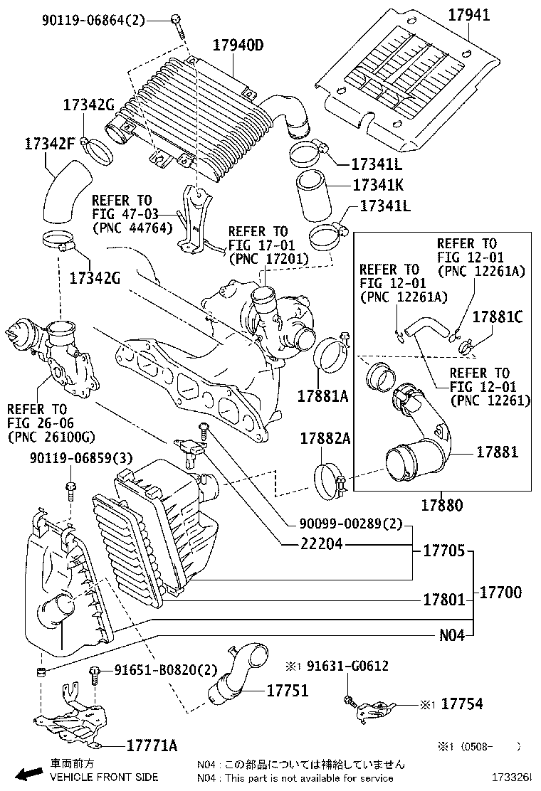 53994-52010 STAY, AIR CLEANER INLET product image