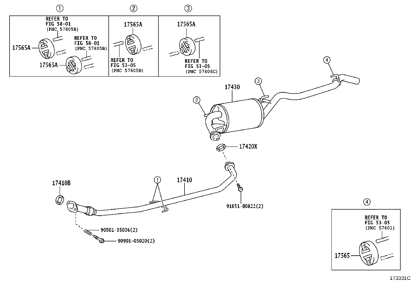 17430-21300 PIPE ASSY, EXHAUST, TAIL product image