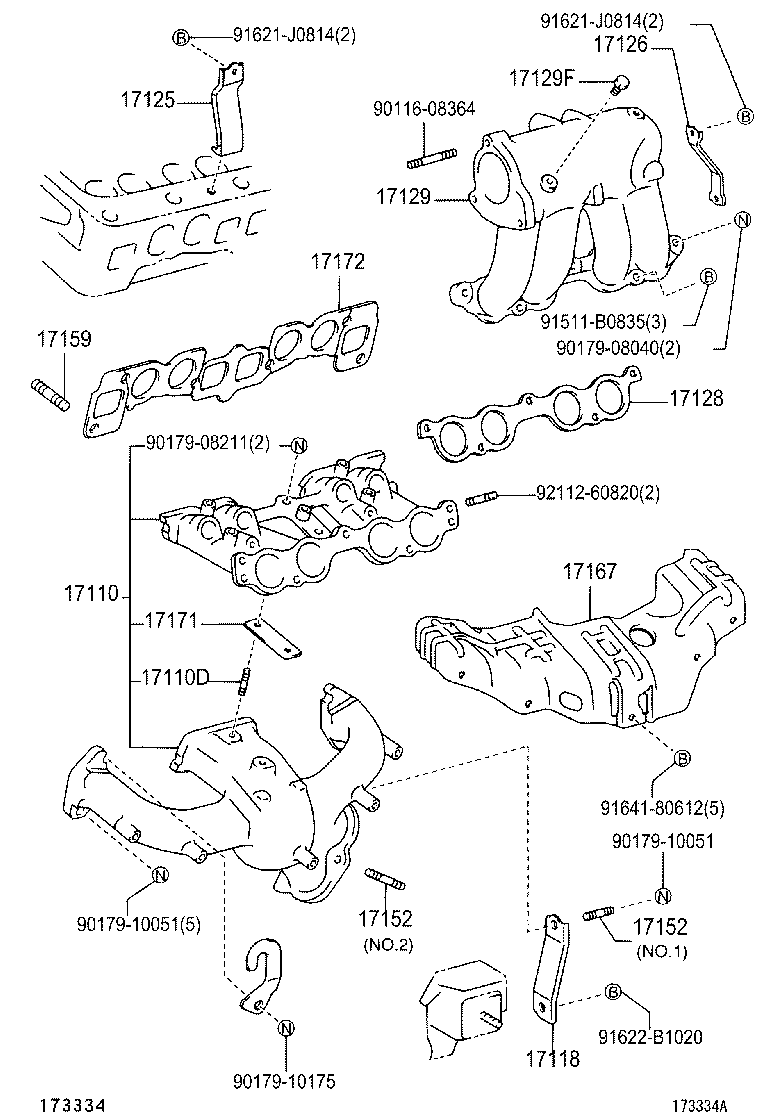 17101-64210 MANIFOLD, INTAKE product image