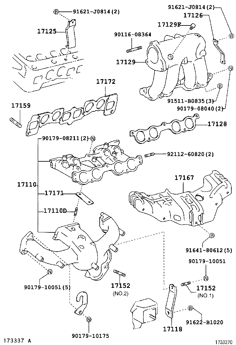 17111-05040 MANIFOLD, INTAKE product image