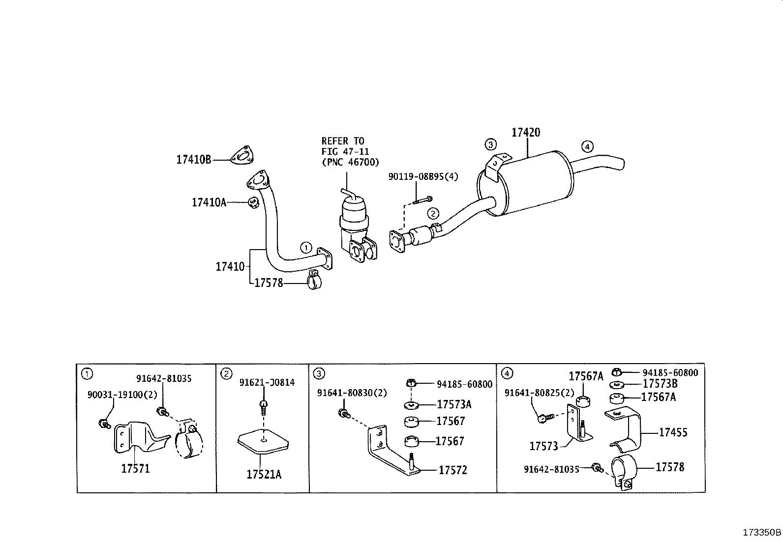 17405-0U050 PIPE ASSY, EXHAUST, TAIL product image
